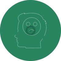 Emotions Sad Creative Icon Design vector