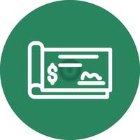 Cheque Creative Icon Design vector