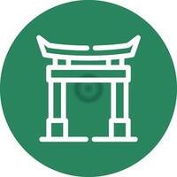 Torii Gate Creative Icon Design vector