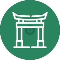 diseño de icono creativo de puerta torii vector