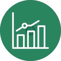 Growth Chart Creative Icon Design vector