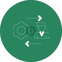 Machine to Person Creative Icon Design vector