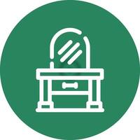 Dressing Table Creative Icon Design vector