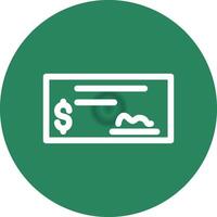 diseño de icono creativo de cheque bancario vector