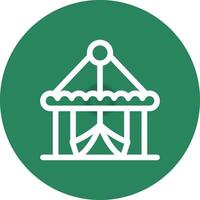 Circus Tent Creative Icon Design vector