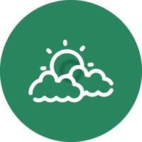 Cloudy Day Creative Icon Design vector