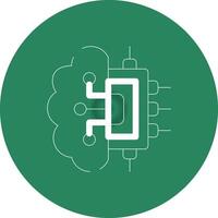 Brain Circuit Creative Icon Design vector