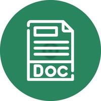 Doc File Format Creative Icon Design vector