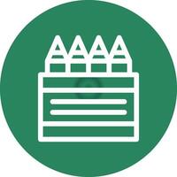 Crayons Creative Icon Design vector