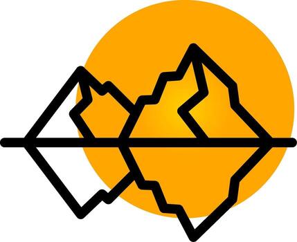 diseño de icono creativo iceberg vector