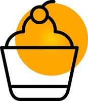 diseño de icono creativo de cupcake vector