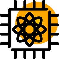 Quantum Computer Creative Icon Design vector