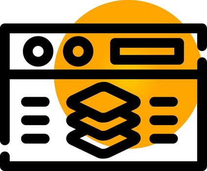 Full Stack Developer Creative Icon Design vector