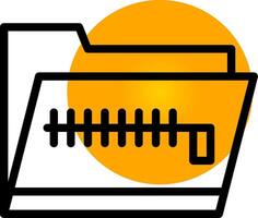 Zip Folder Creative Icon Design vector