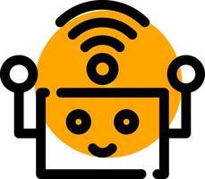 Robot Assistant Creative Icon Design vector