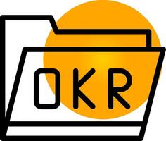 Okr Folder Creative Icon Design vector