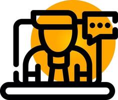 Online Interview Creative Icon Design vector
