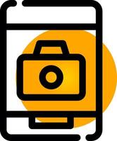 Phone Camera Creative Icon Design vector