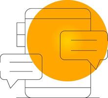 Online Chatting Creative Icon Design vector