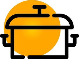 Cooking Pot Creative Icon Design vector