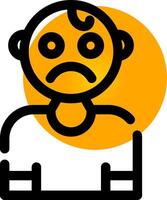 Sad Baby Creative Icon Design vector