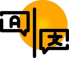 Language Barrier Creative Icon Design vector