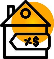 House Sale Creative Icon Design vector