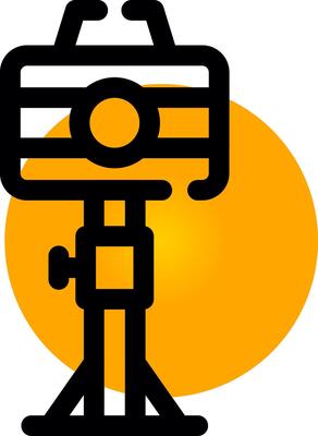 Camera Stand Creative Icon Design