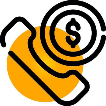 Phone Call Creative Icon Design vector