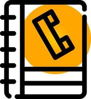 diseño de icono creativo de libreta de teléfonos vector