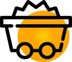 Mine Cart Creative Icon Design vector