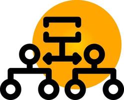 Labeled Hierarchy Creative Icon Design vector