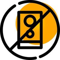 No Phone Creative Icon Design vector