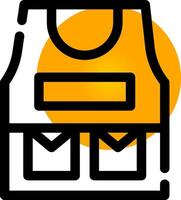 Bulletproof Vest Creative Icon Design vector