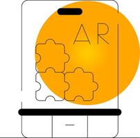 Ar Puzzle Creative Icon Design vector