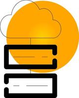 Cloud Storage Creative Icon Design vector