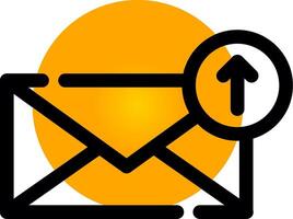 Upload Email Creative Icon Design vector