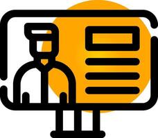 Online Lecture Creative Icon Design vector