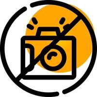 No Camera Creative Icon Design vector