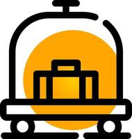 Hotel Trolley Creative Icon Design vector