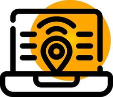 Digital Nomad Hub Creative Icon Design vector