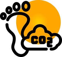 Carbon Footprint Creative Icon Design vector