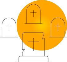 Graveyard Creative Icon Design vector