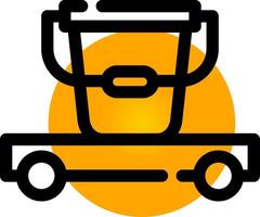 Cleaning Cart Creative Icon Design vector