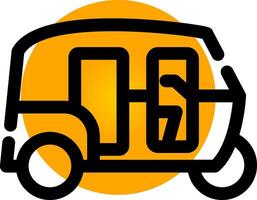 Rickshaw Creative Icon Design vector