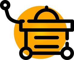 Food Cart Creative Icon Design vector