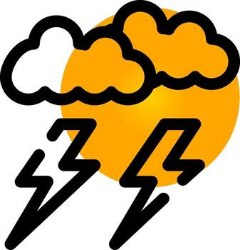 Lightning Creative Icon Design vector