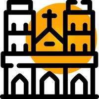 Notre Dame Creative Icon Design vector