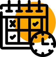 Schedule Creative Icon Design vector