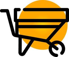 Wheelbarrow Creative Icon Design vector